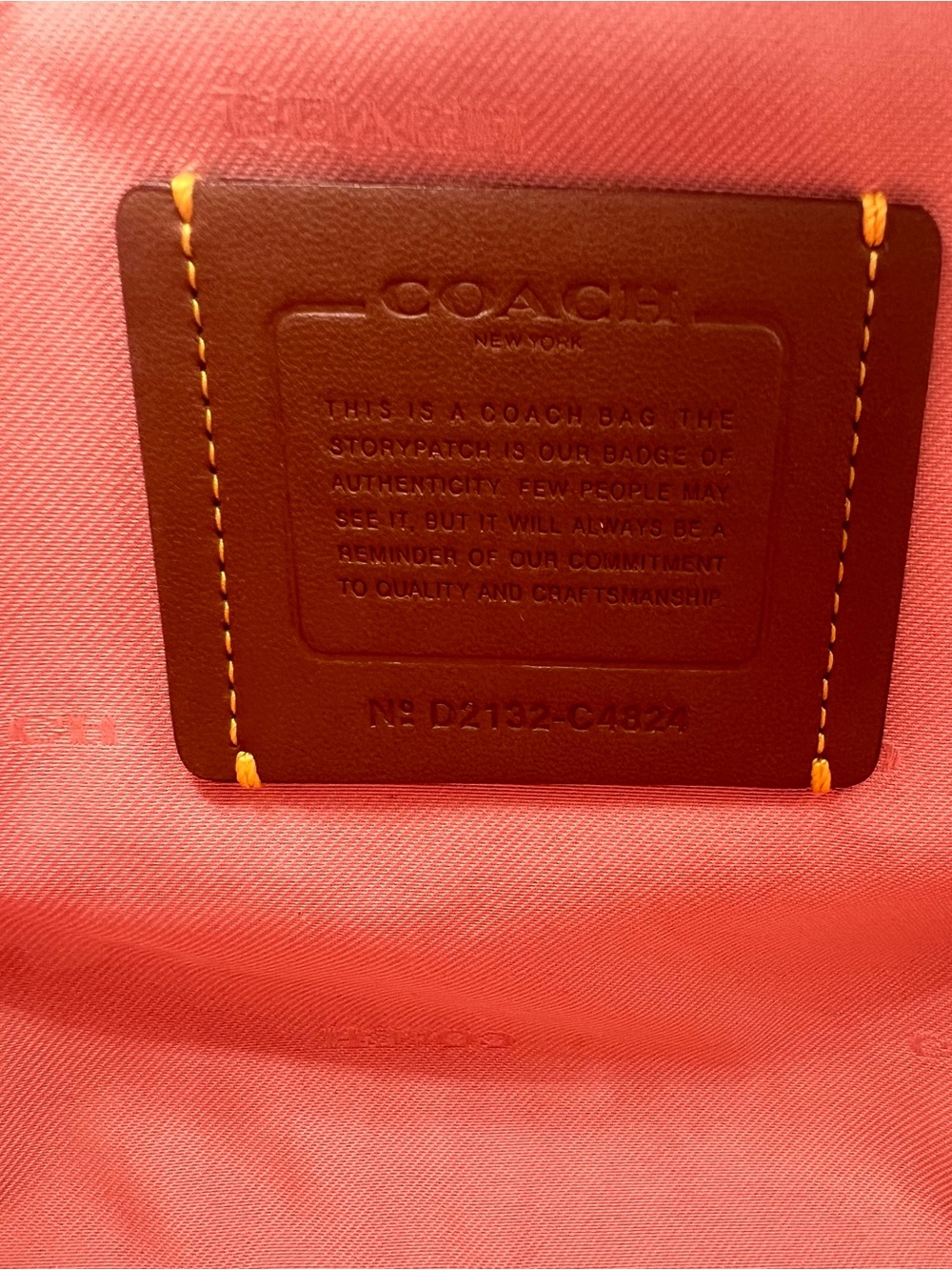 COACH C4824 Lori Candy Pink Rose Soft Pebbled Leather Shoulder Bag Hobo Tote - Picture 17 of 17